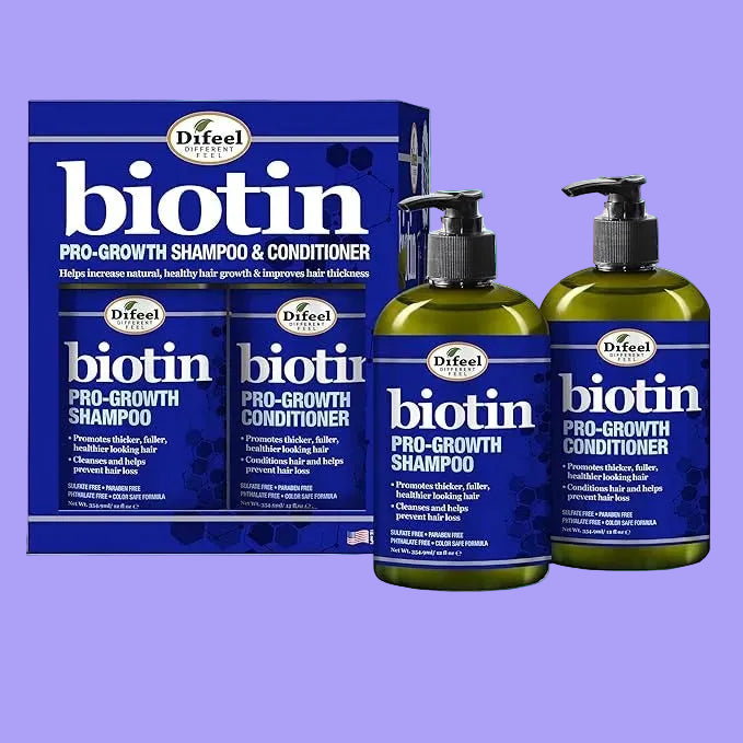 Difeel Pro-Growth Biotin Shampoo & Conditioner