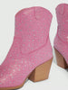 Botas cowboy para rosado con diseño de diamante de imitación