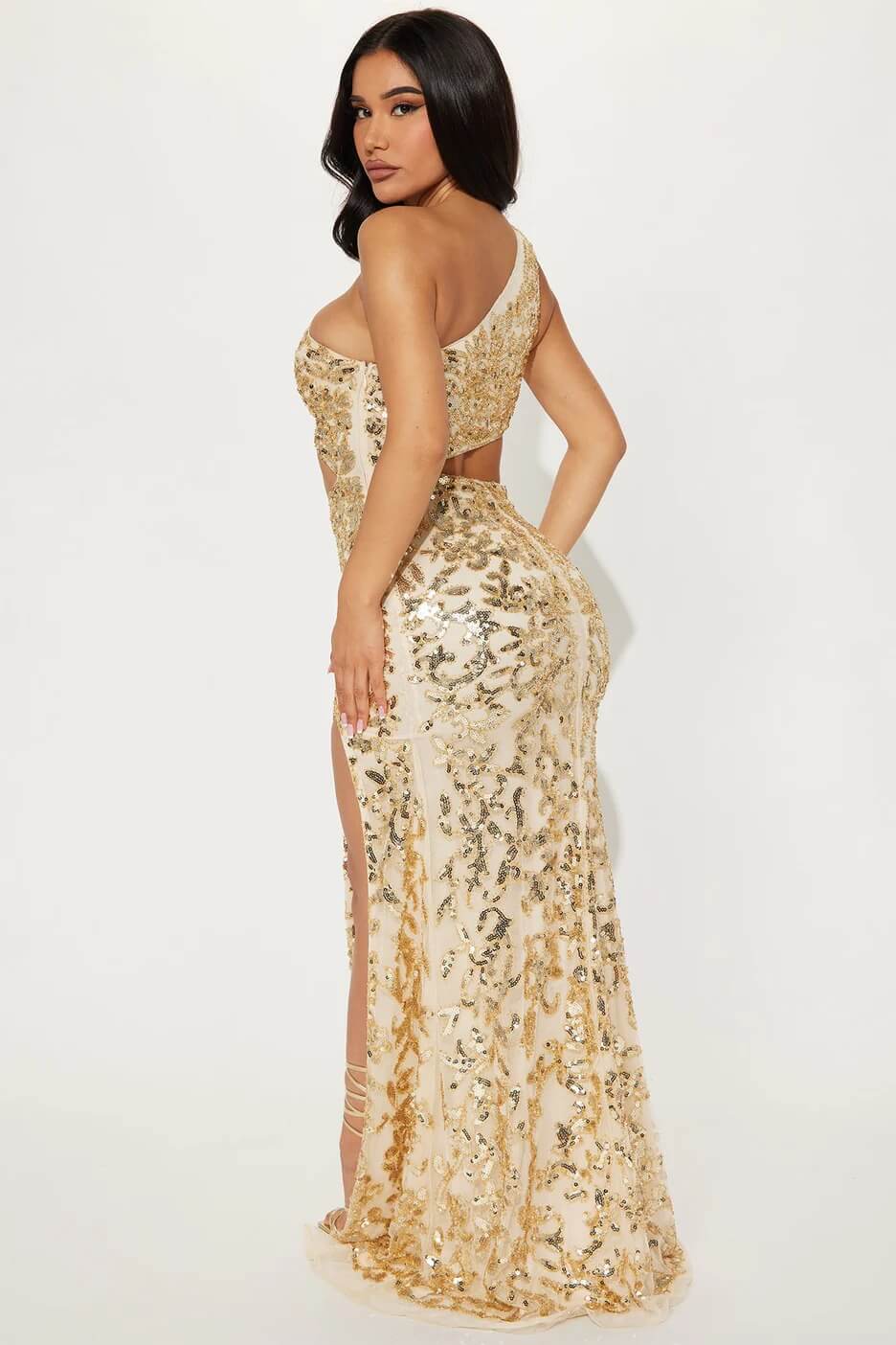 DELUXE Cynthia Sequin Maxi Gown