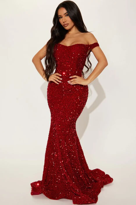 DELUXE Alora Sequin Maxi Gown