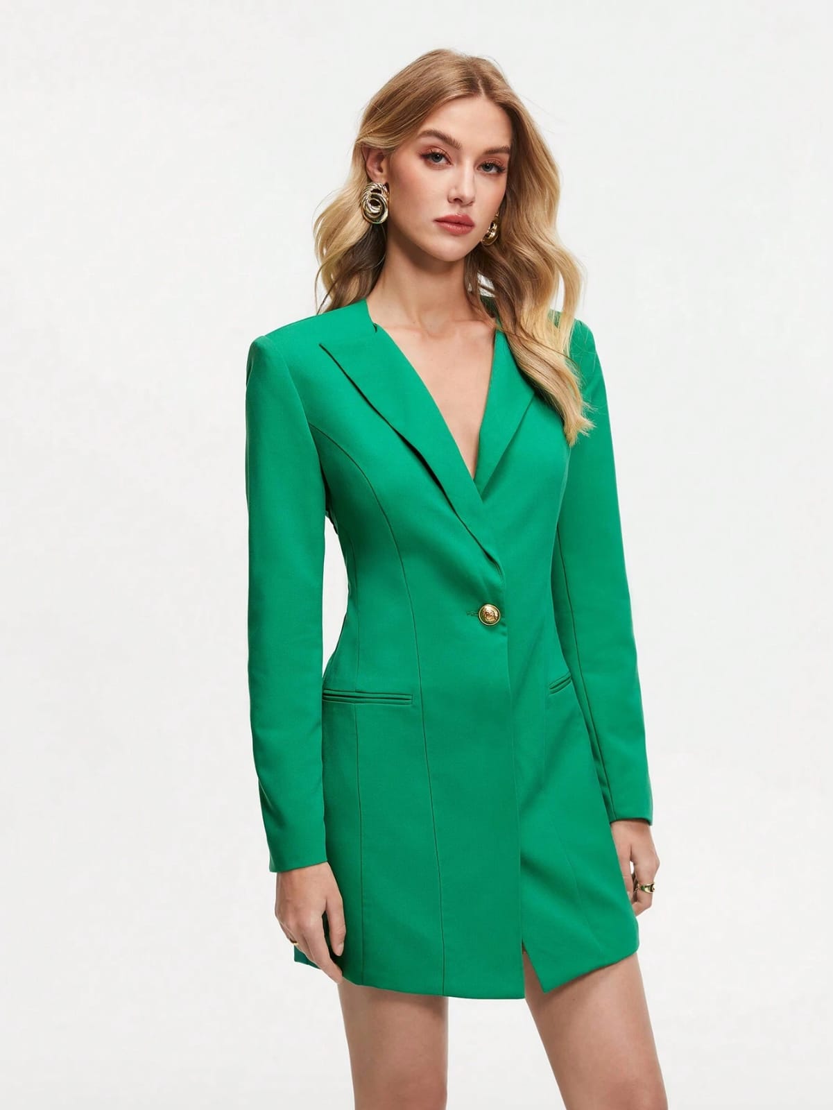 Chaqueta De Traje De Color Sólido Para Mujeres