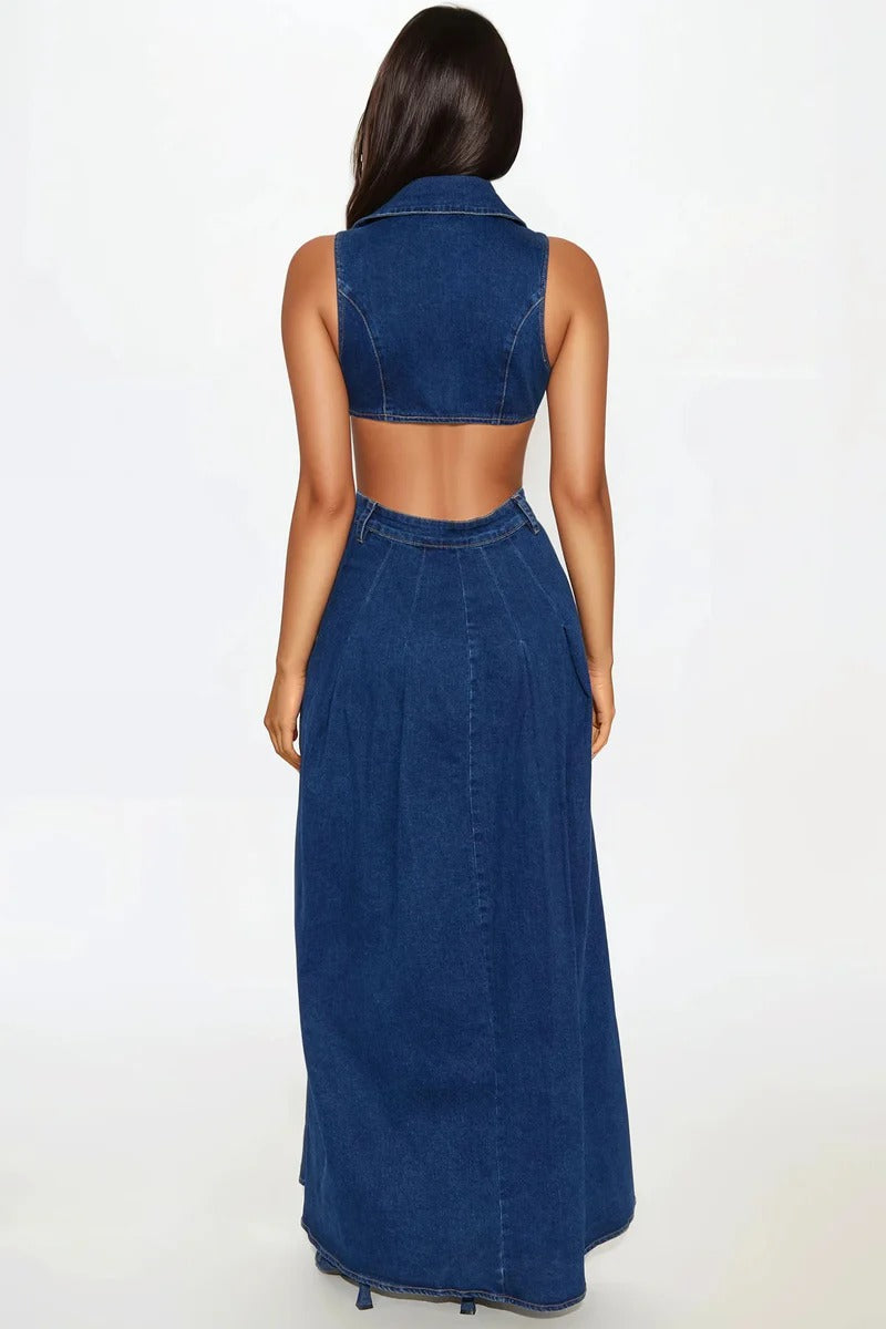 Vestido mezclilla botones