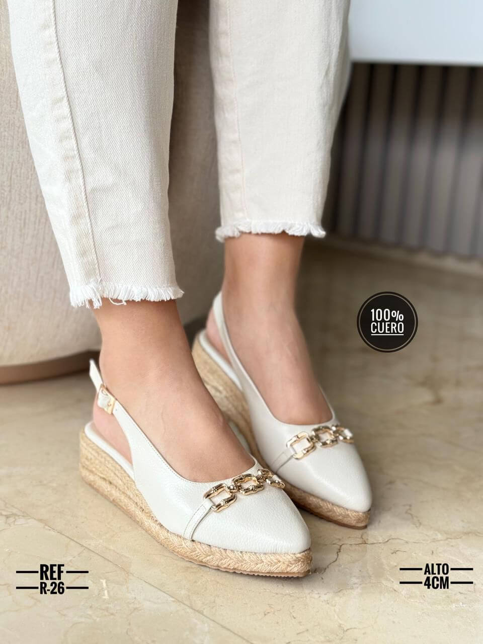 Sandalias suela yute y cuero