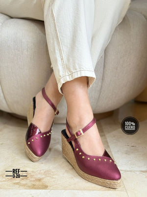 Sandalias suela yute y cuero