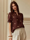 Blusa bordada vintage