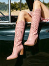 Botas altas hasta la rodilla estilo western