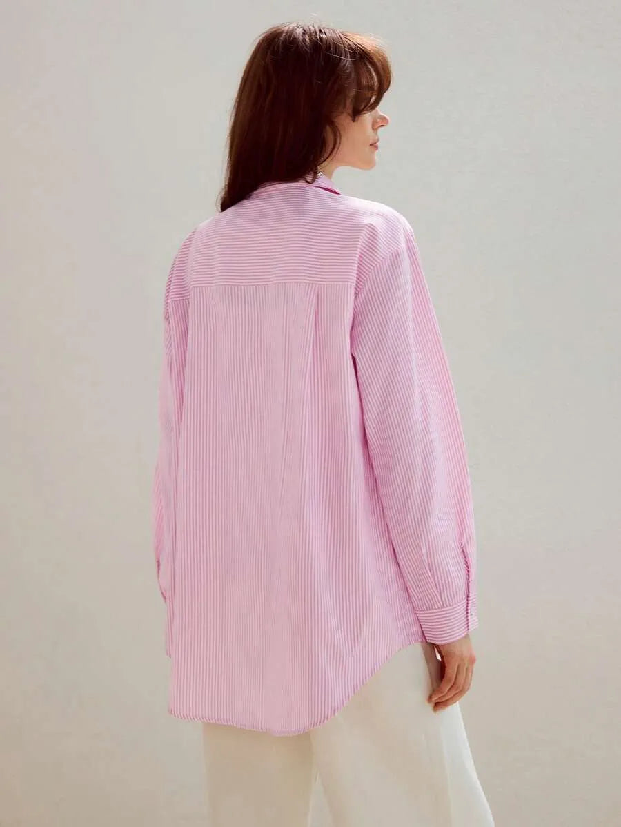 CAMISA CON ESTAMPADO DE RAYAS