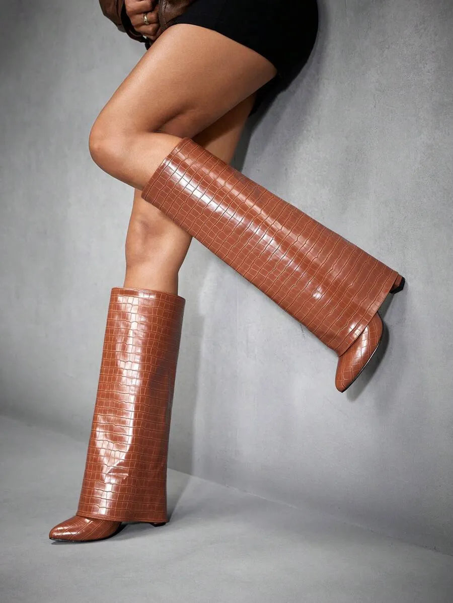 Zapatos de mujer de moda con estampado de cocodrilo