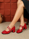 Zapatos de tacón alto tipo Mary Jane con plataforma