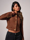 Chaqueta elegante de mezcla de lana
