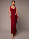 Vestido largo con busto fruncido