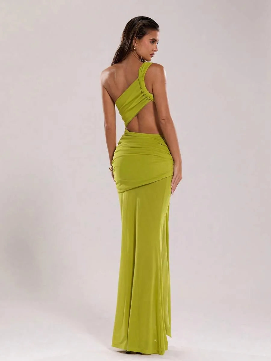 Vestido largo sexy de verano para mujer de unicolor
