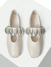 ZAPATOS PLANOS DECORATIVOS DE PLATA