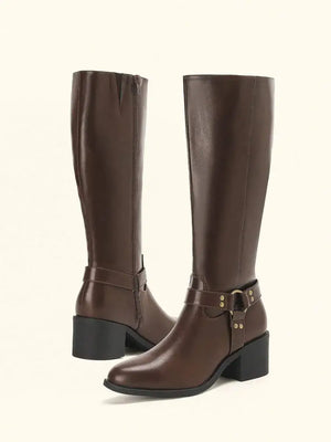 Botas vintage hasta la rodilla para mujer