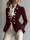 Chaqueta de traje de unicolor con botones