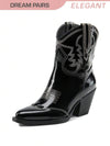 Botines de tacón grueso para mujer