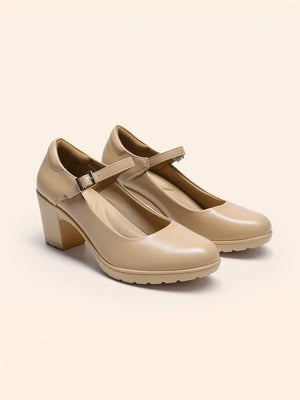 Zapatos de tacón bajo y grueso para mujer