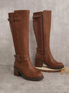Botas altas con hebilla de tacón alto