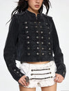 Chaqueta de mezclilla vintage desgastada