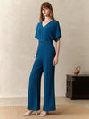 Enterizo elegante con escote en V y cintura