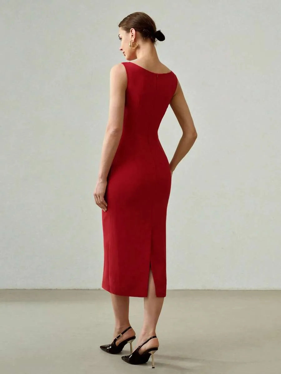 VESTIDO CON DETALLE FRUNCIDO