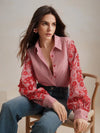 Camisa manga casual bordada