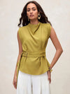 Blusa/camisa sin mangas de color amarillo