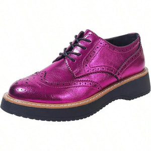 Oxford Shoes For Women Round Toe Wingtips Brogues