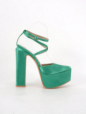 Sandalias de tacón alto de bloque