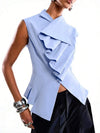 Camisa moda minimalista sin mangas