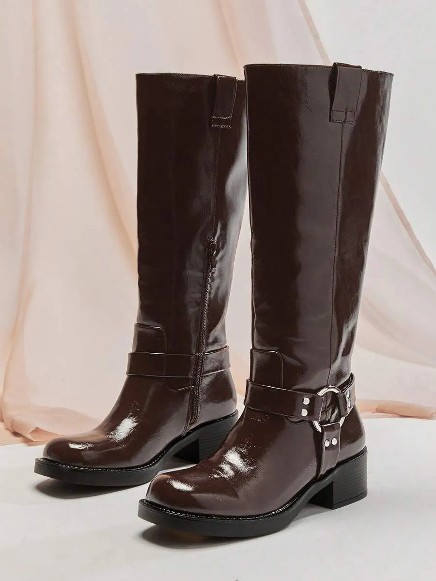 Botas altas de motorista versátiles