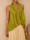 Top sin mangas holgada de cuello