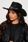 Cowboy Hat - Black/Blue