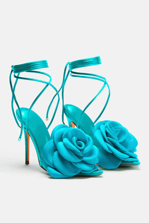 Sandalias flor 3d