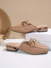 Mulas de Slipper con Hebilla de Metal