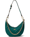 Anne Klein Quilted Cresent Shoulder Bag with Swag Chain