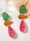 Pendientes de resina de colores