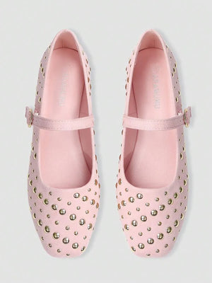 Zapatos planos tipo mula con lentejuelas