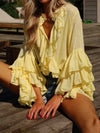 Blusa casuales de mujer con mangas largas