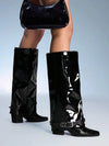 Botas altas de tacón grueso