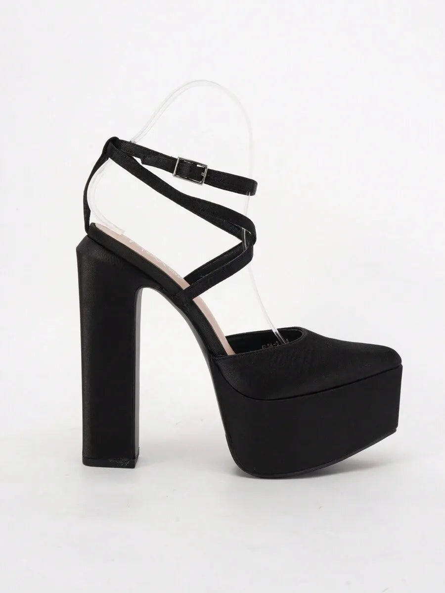 Sandalias de tacón alto de bloque