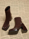 Botines de tacón grueso elegantes
