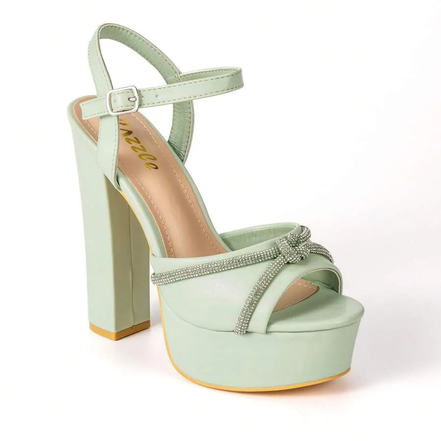Sandalias tacón alto lazo fiesta elegante sexy boda