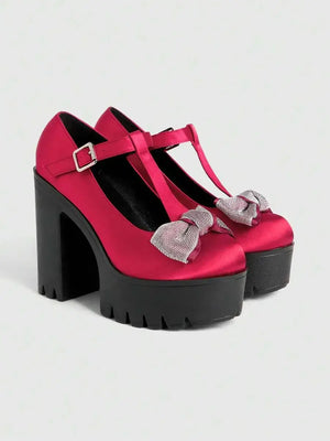 Zapatos de estilo gótico punk correa T