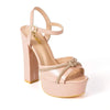 Sandalias tacón alto lazo fiesta elegante sexy boda