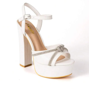 Sandalias tacón alto lazo fiesta elegante sexy boda