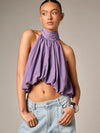 Blusa sin mangas con cuello halter