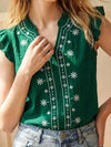 Camisa de mujer con cuello redondo