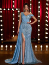 Vestido de noche formal para mujer con bordado
