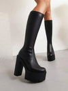 Botas estilo calcetín de tacón grueso con plataforma